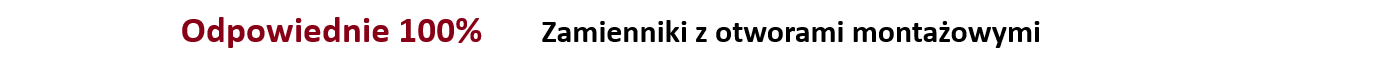 Motoreduktory z takimi samymi otworami montażowymi na 100%